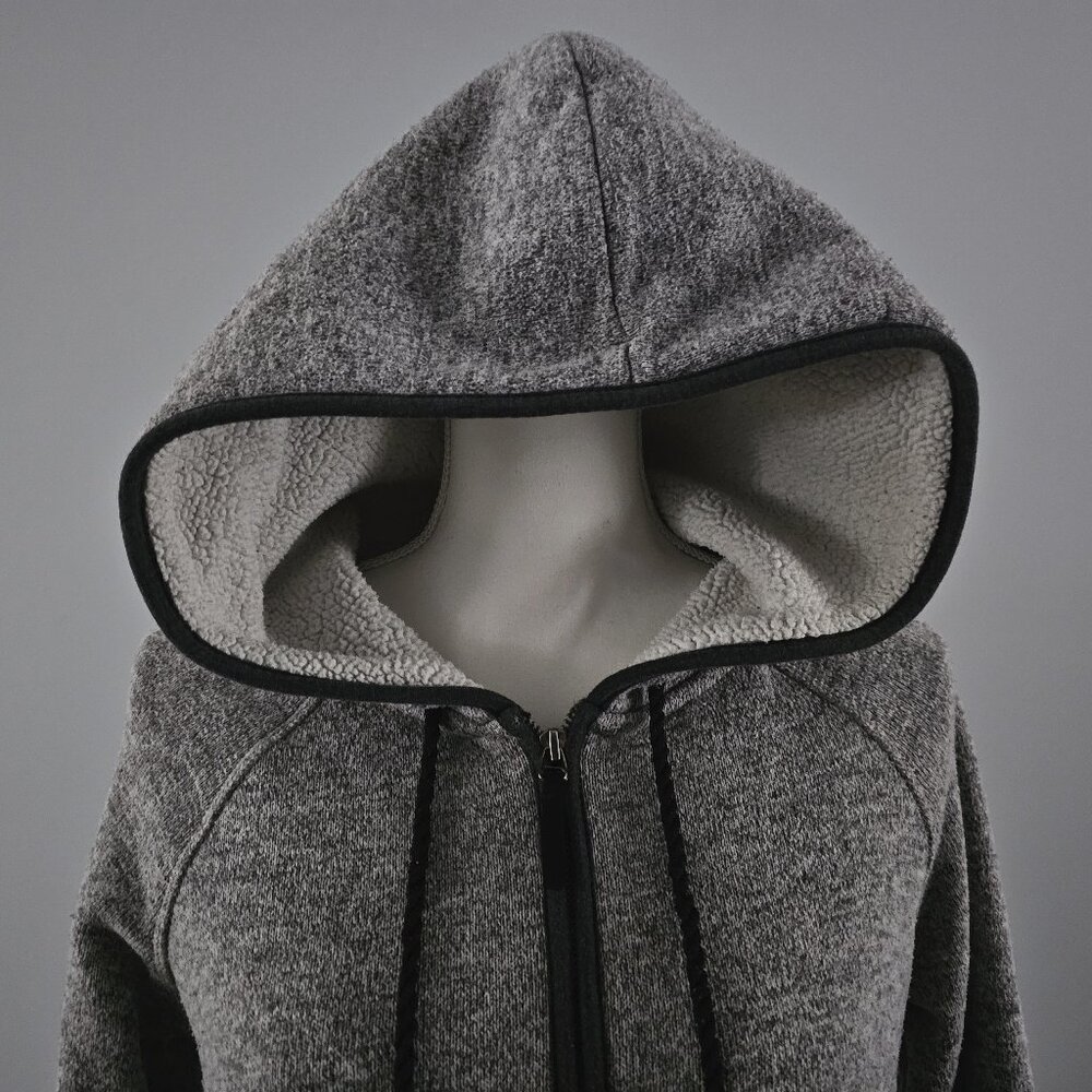 AMERICAN EAGLE OUTFITTERS zip-up HOODED JACKET grey POLYESTER - Picture 2 of 9